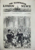 Old Antique Print 1876 Sailors Arctic Expedition Mansion House Loving Cup 19th