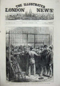 Old Antique Print 1876 America Fraudulent Voters Custody Court New York 19th
