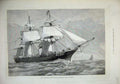 Old Antique Print 1876 H.M.S New Flagship West African Squadron Sailing 19th