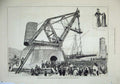Original Old Antique Print 1876 Italian Hundred-Ton Gun Cannon Spezia Ship 19th