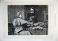 Old Antique Print 1876 Men Squaring Accounts Books Papers Table Fine Art 19th