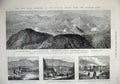 Old Antique Print 1876 View Gurgusovacz War Turkey Nish Bulgaria Servia 19th