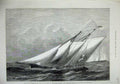 Original Old Antique Print 1876 Yacht Regatta Prince Wales Hildegarde Lepe Buoy