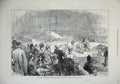 Original Old Antique Print 1876 Circus Prince Wales King Greece Crystal Palace
