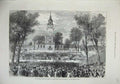 Old Antique Print 1876 American Festival Independence Hall Philadelphia 19th