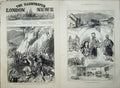 Original Old Antique Print 1876 War Arms Ammunition Servian Army Montenegrin
