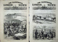 Original Old Antique Print 1876 Armistice Russian Siers Boat Hildegarde Army