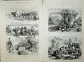 Original Old Antique Print War Servia 1876 Monastery Turkish Prisoners Siers