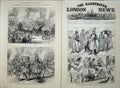 Original Old Antique Print 1876 American Festival Philadelphia Indian Carnival