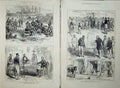 Antique Old Print 1876 War Turkey Servian Army Bashi-Bazouks Belgrade Men 19th