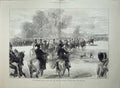 Old Antique Print Ta Army Volunteer Review Hyde Park 1876 Prince Wales 19th