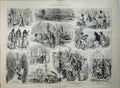 Original Old Antique Print 1876 Train Journey America San Francisco New York