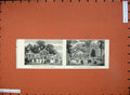 Original Old Antique Print 1876 Entrance Brussels Exhibition English Department