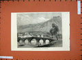 Original Old Antique Print Fine Art 1876 Castle Bridge Blagai Herzegovina River