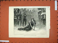 Old Antique Print Fine Art 1876 Snow Scene Jane Shore Princess'S Theatre 19th