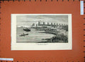 Old Antique Print 1876 War Semendria River Danube Army Boats Yriarte Art 19th