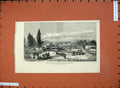 Old Antique Print 1876 War Belgrade Market Place Cattle Cart Houses Art 19th
