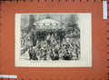 Original Old Antique Print 1876 Children'S Flower Show Kensington Horticultural