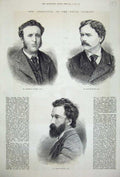Original Old Antique Print 1877 Royal Academy Ouless Marcus Stone Peter Graham