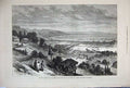Old Antique Print 1877 War Soukhoum Kaleh Russian Port Black Sea Turkish 19th