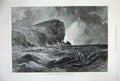 Original Old Antique Print 1877 Fine Art War Cape Kalagria Bay Varna Black Sea