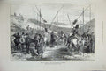Old Antique Print 1877 War Cossacks Galatz Barboschi Horses Army Spears 19th