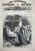 Original Old Antique Print 1877 Troedyrhiw Colliery Accident Pit Scene Mining