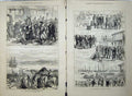 Antique Old Print 1877 War Fortifications Varna Ship Troops Trebizond Sea 19th