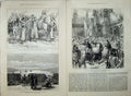 Old Antique Print War 1877 Cossack Russian Cannons River Pruth Roumelia 19th