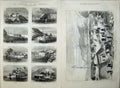 Old Antique Print Bosphorus 1877 Karibjeh Fortress Bournou Mahdjar Deli 19th