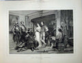 Antique Old Print Fine Art 1877 Armourer'S Daughter Romance Knight Armour 19th