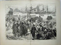 Old Antique Print 1877 Turkish War Sailing War Ships Constantinople Army 19th