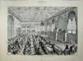 Old Antique Print 1877 Men Meeting New Turkish Parliament Constantinople 19th