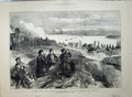 Old Antique Print 1877 War Cossacks Braila Danube River Russian Battery 19th