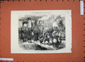 Old Antique Print 1877 War Railway Station Rustchuk People Train Sketch 19th