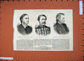 Old Antique Print Benson Bishop Truro 1877 Captain Day Johnson Bishop Art 19th
