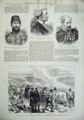 Old Antique Print 1877 War Russian Advanced Trenches Pasha Baigrie Lord 19th