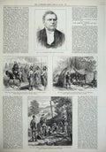 Old Antique Print 1877 Richards Justice Canada War Bashi-Bazouk Nicopolis 19th