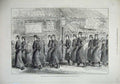 Old Antique Print 1877 Civil War Japan Yedo Policemen Satsuma Army Rifles 19th