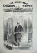 Old Antique Print 1877 Portrait Thiers Man Pavillion Henri Iv St Germain 19th