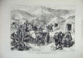Old Antique Print 1877 Peasants Returning Village Kars Withdrawal Armies 19th