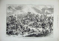 Original Old Antique Print Battle Plevna 1877 Death Colonel Rosenbaum Archangel