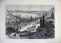 Original Old Antique Print War 1877 View Shumla Town Mountains Horses Fine Art