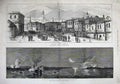 Old Antique Print 1877 War Street Erzeroum Turkish Boat Maratin Russian 19th