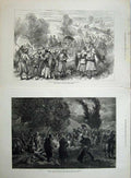Antique Old Print War 1877 Fine Art Doctors Battle Sinankeui Wounded Army 19th