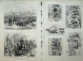 Old Antique Print 1877 Turkish Army Wounded Siers Camp Osman Pasha War 19th