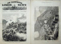Old Antique Print War 1877 Turkish Assault Shipka Pass Wounded Mountains 19th