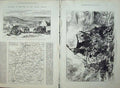 Old Antique Print War 1877 Valley Vid Map Turkish Positions Battle Army 19th