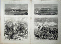 Antique Old Print War1877 Balkans Prince Leuchtenberg Yeni Sagra Dzuranli 19th