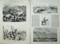 Old Antique Print War 1877 Russians Gabrova Shipka Pass Ship Cossack Sea 19th